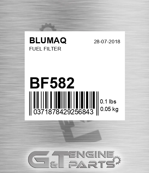 BF582 BLUMAQ Fuel Filter
