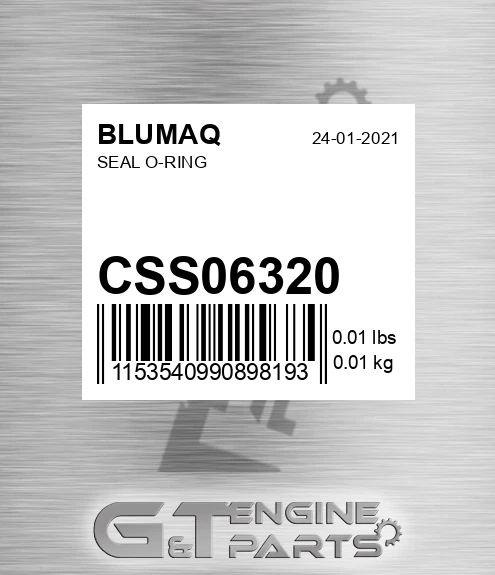 CSS06320 Seal O-ring