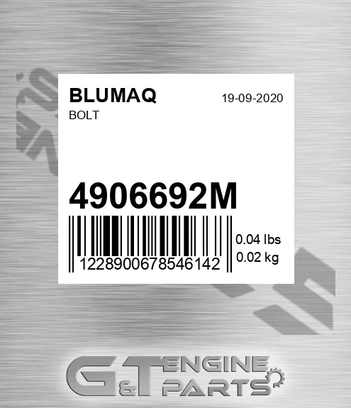 4906692M Bolt for BLUMAQ
