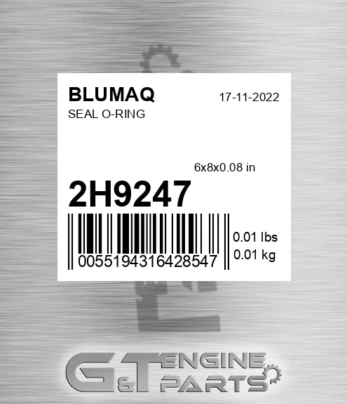 2H-9247 Seal O-ring for BLUMAQ