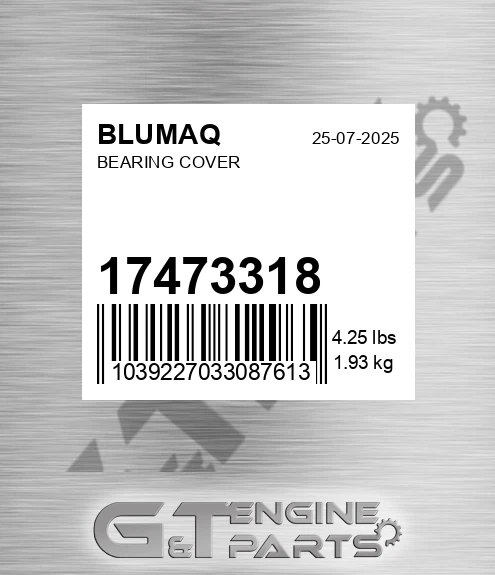 17473318 Bearing Cover for BLUMAQ