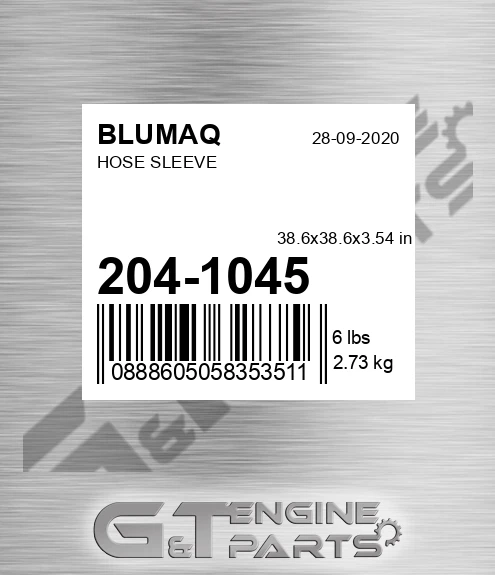 204-1045 Hose Sleeve for BLUMAQ