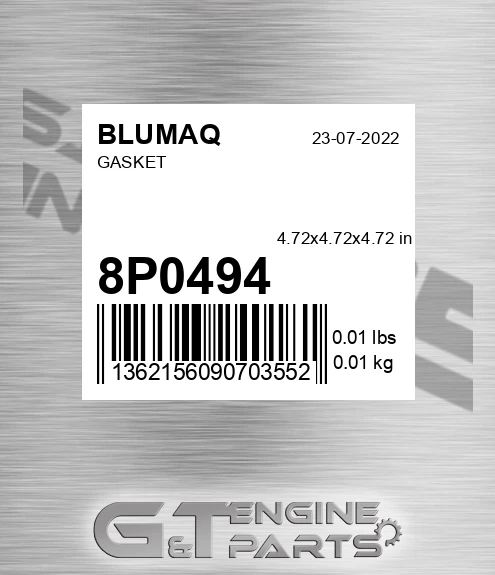 8P-0494 Gasket for BLUMAQ