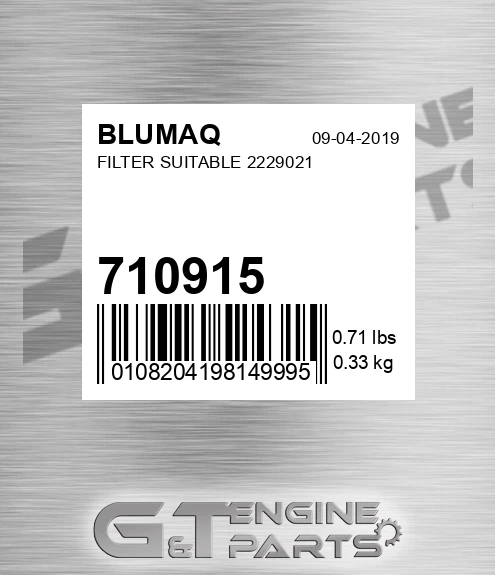 710915 Filter Suitable 2229021