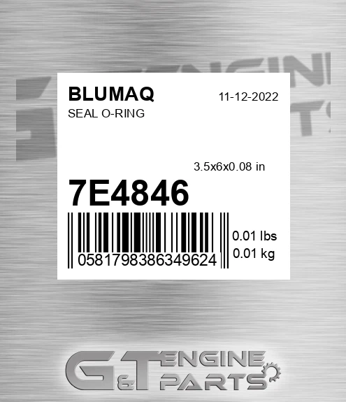 7E-4846 Seal O-ring for BLUMAQ