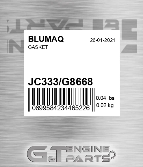 JC333/G8668 Gasket for BLUMAQ