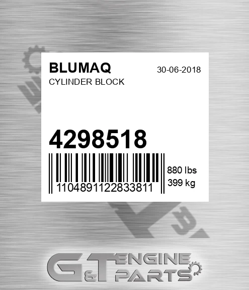4298518 Cylinder Block for BLUMAQ