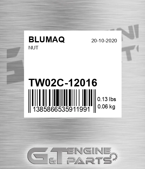 TW02C-12016 Nut for BLUMAQ