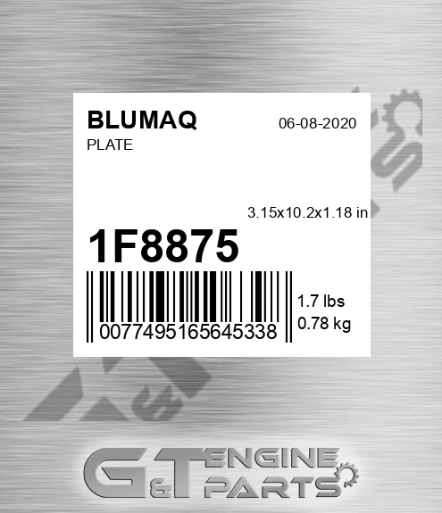 1F-8875 Plate for BLUMAQ