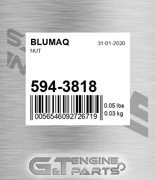 594-3818 Nut for BLUMAQ