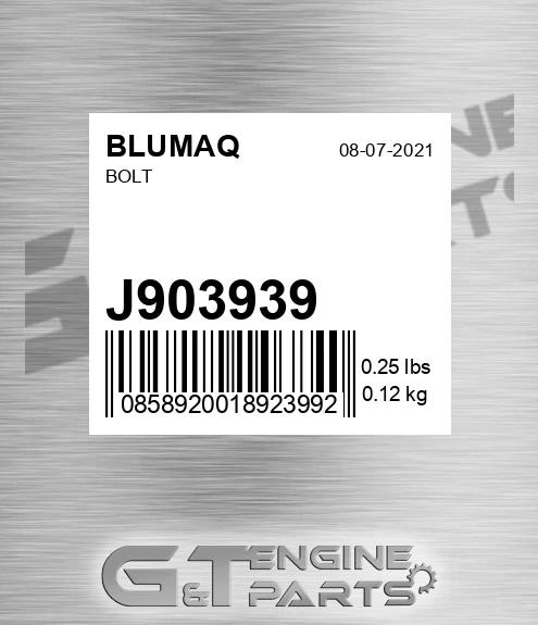 J903939 Bolt