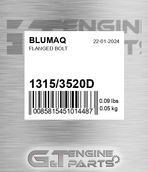 1315/3520D Flanged Bolt for BLUMAQ