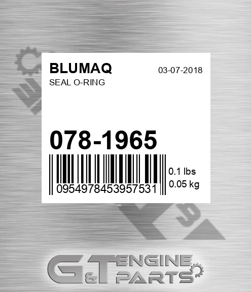 078-1965 Seal O-ring for BLUMAQ