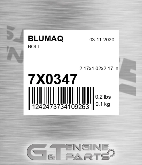 7X-0347 Bolt for BLUMAQ