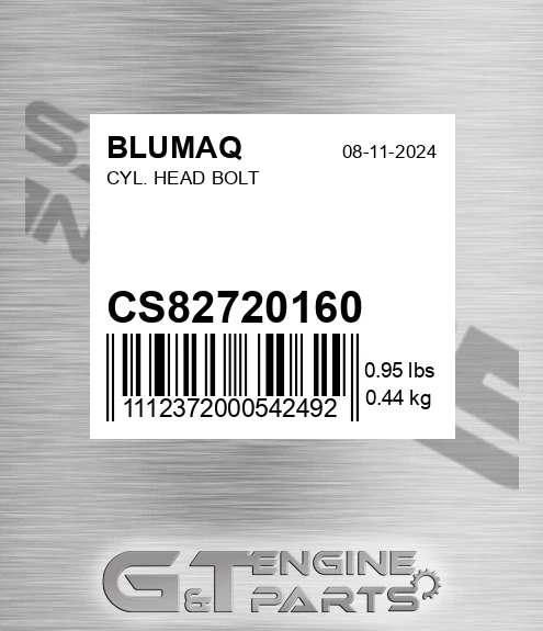 CS827-20160 Cyl. Head Bolt for BLUMAQ