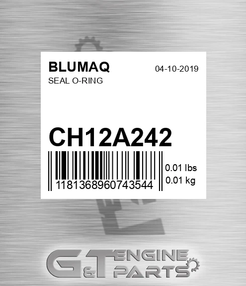 CH12A-242 Seal O-ring for BLUMAQ