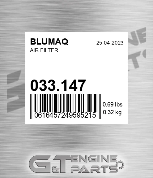 033.147 BLUMAQ Air Filter