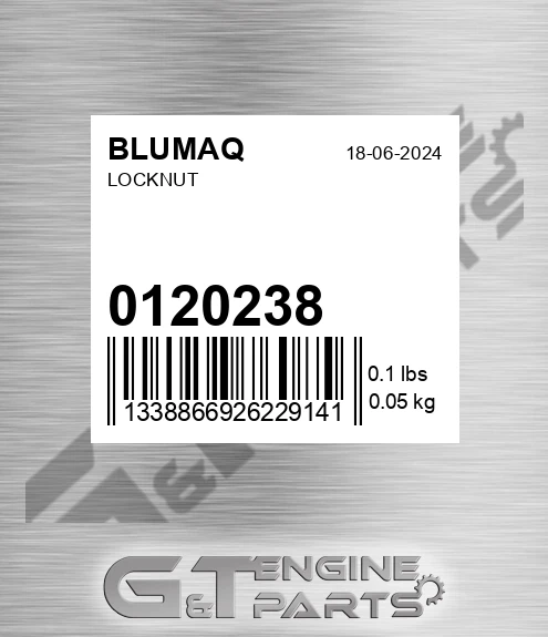 012-0238 Locknut for BLUMAQ