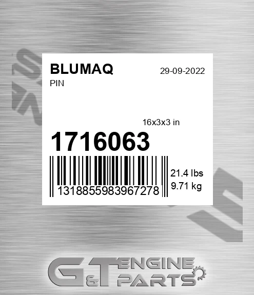 171-6063 Pin for BLUMAQ