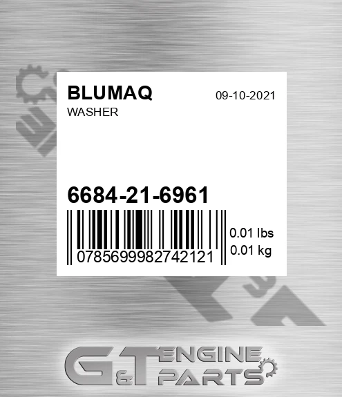 6684-21-6961 Washer for BLUMAQ