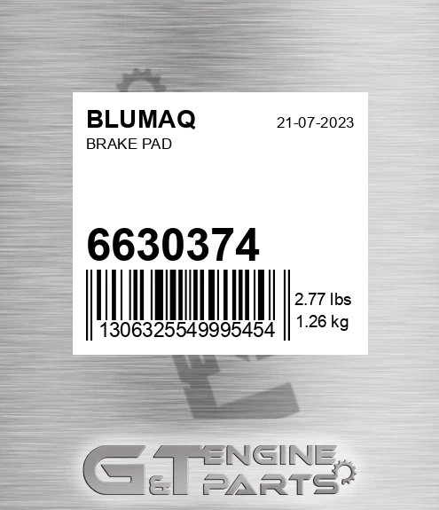 6630374 Brake Pad for BLUMAQ