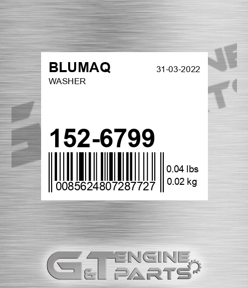 152-6799 Washer for BLUMAQ