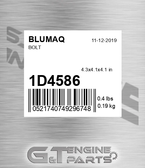1D-4586 Bolt for BLUMAQ