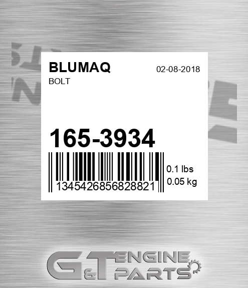 165-3934 Bolt for BLUMAQ