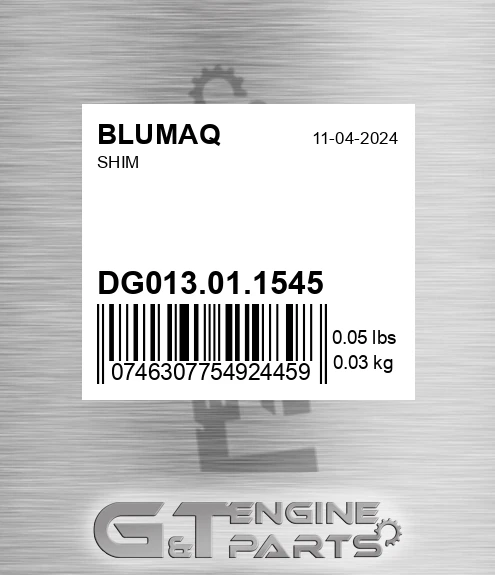 DG013.01.1545 Shim for BLUMAQ
