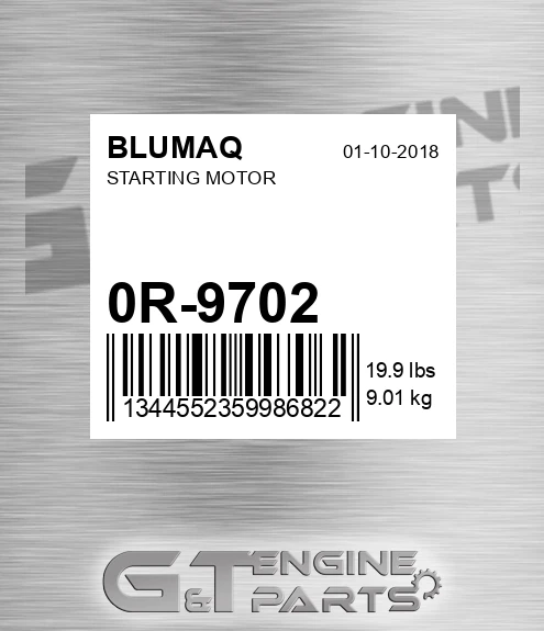 0R-9702 Starting Motor
