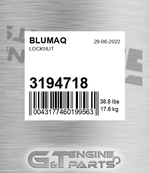 3194718 Locknut for BLUMAQ