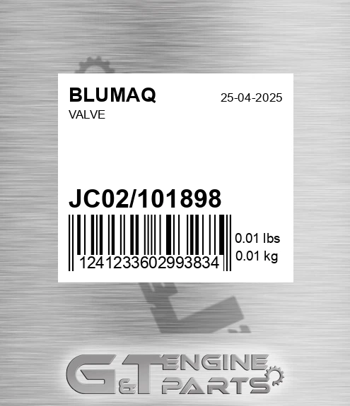 JC02/101898 Valve