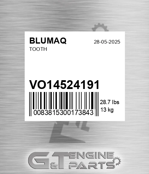 VO14524191 Tooth for BLUMAQ