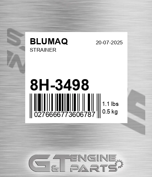 8H-3498 Strainer for BLUMAQ