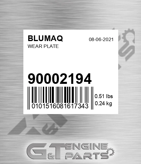 900.02194 Wear Plate for BLUMAQ