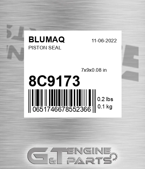 8C-9173 Piston Seal for BLUMAQ