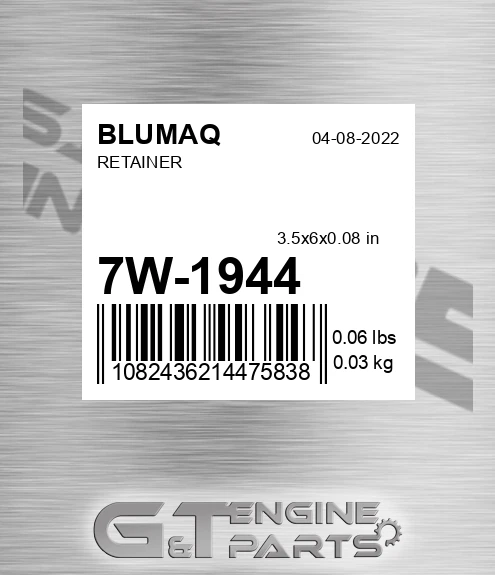 7W-1944 Retainer for BLUMAQ