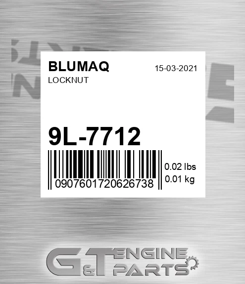 9L-7712 Locknut for BLUMAQ