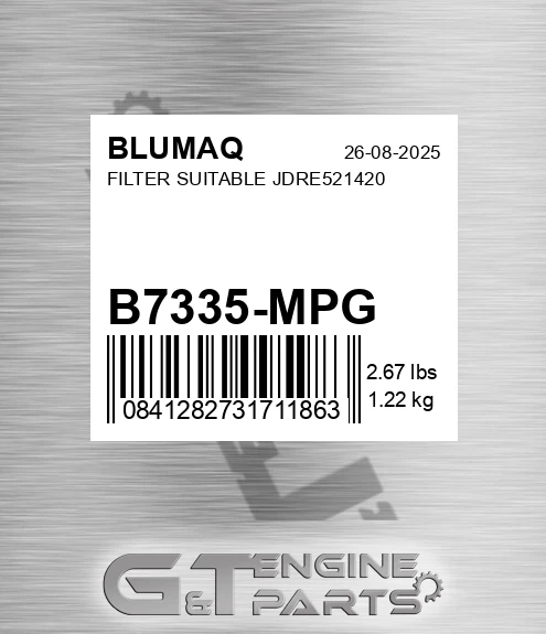 B7335-MPG Filter Suitable Jdre521420 for BLUMAQ