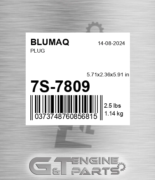 7S-7809 Plug for BLUMAQ