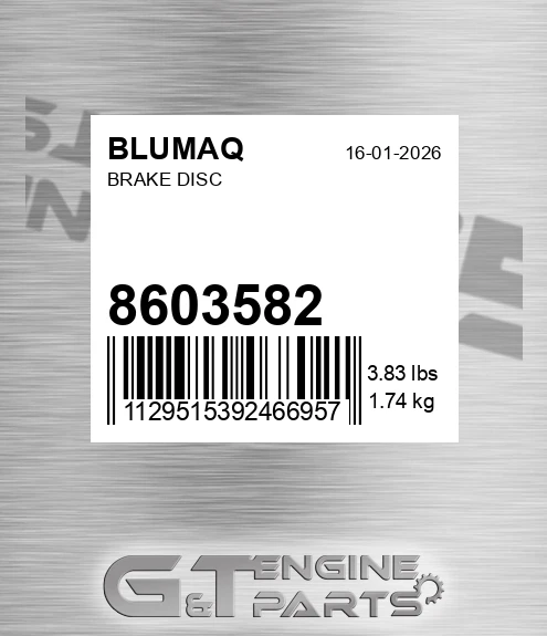 8603582 BLUMAQ Brake Disc