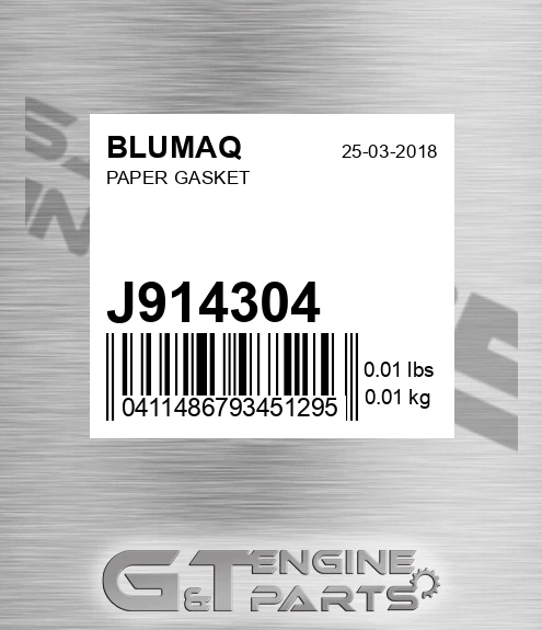 J914304 Paper Gasket