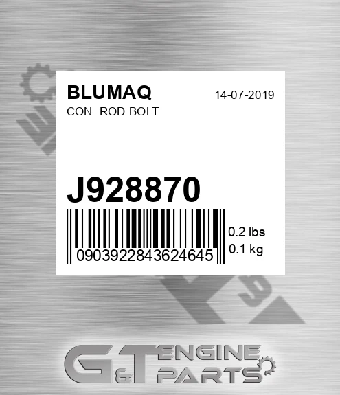 J928870 Con. Rod Bolt