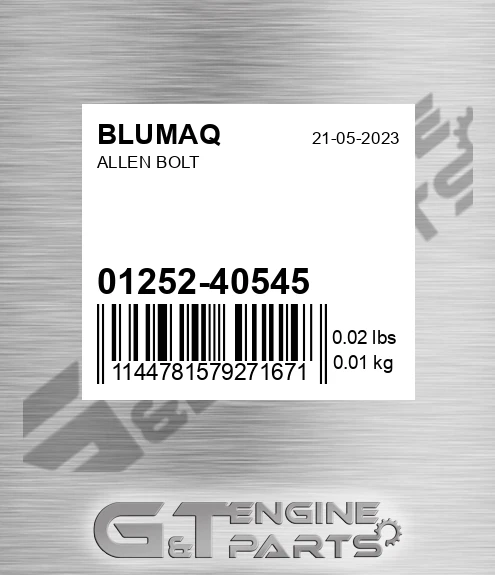 01252-40545 Allen Bolt for BLUMAQ