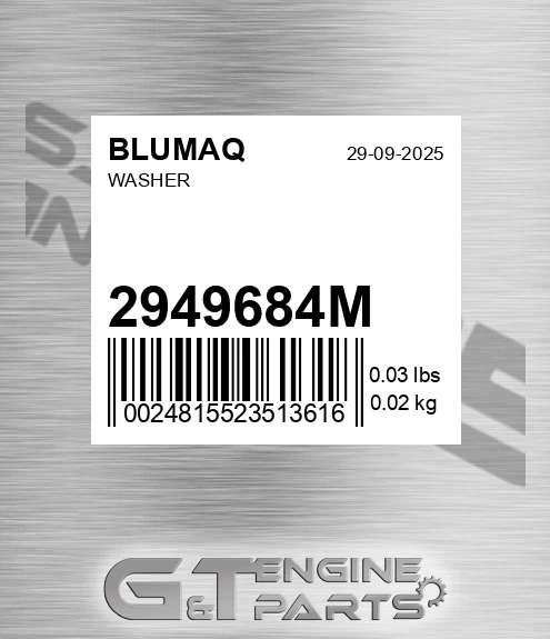 2949684M Washer for BLUMAQ