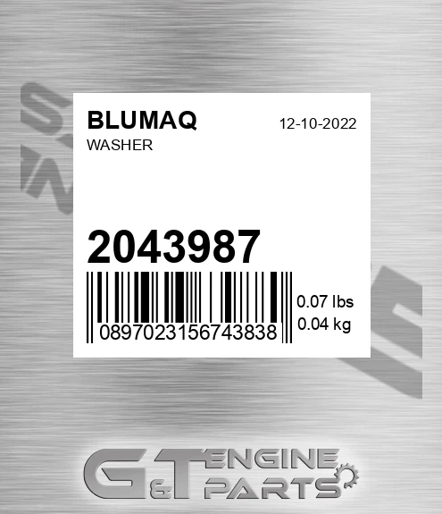 204-3987 BLUMAQ Washer