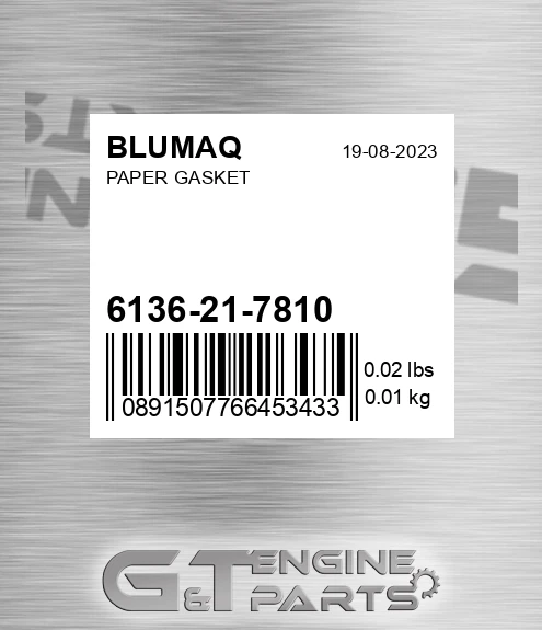 6136-21-7810 Paper Gasket for BLUMAQ