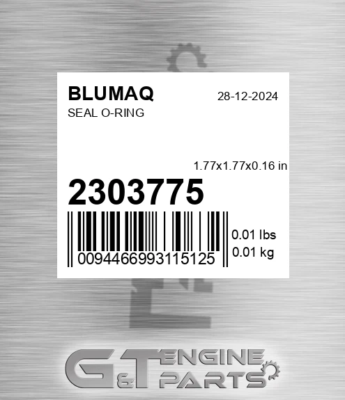 230-3775 Seal O-ring for BLUMAQ