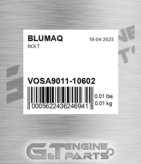 VOSA9011-10602 Bolt for BLUMAQ