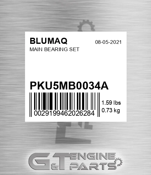 PKU5MB0034A Main Bearing Set for BLUMAQ